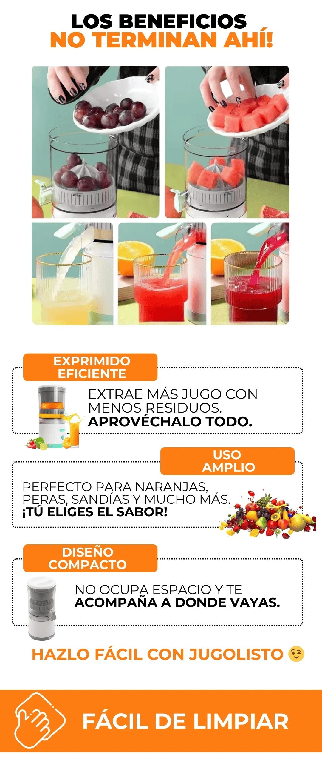 Exprimidor Eléctrico Portátil 🍊